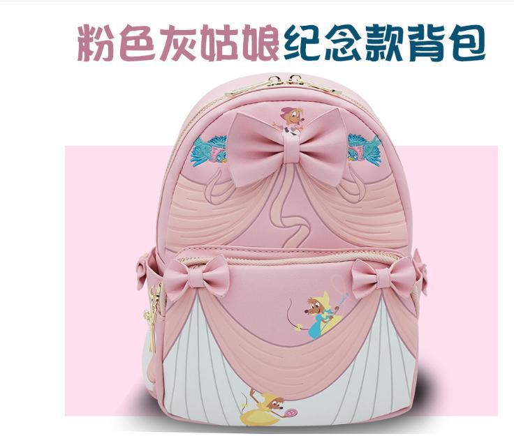 리본 핑크 학교 가방