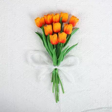 Sunset red lily of the valley tulip