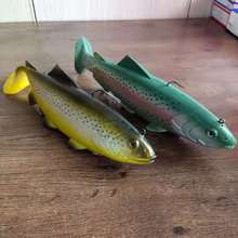 跨境仿真深海大鱼30cm 400g大号款 灰色斑点 海钓饵软鱼饵船钓饵