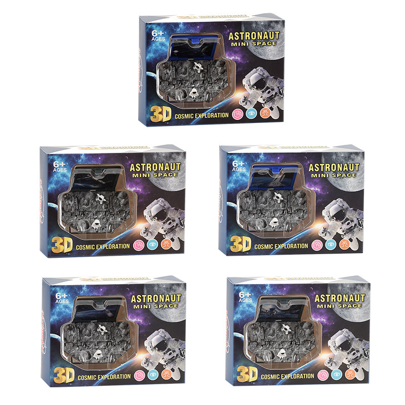 3D Stereo Explosive Pill Foldableing Book Key Ring Astronaut Dinosaur Kidsren's Toy Pendant Birthday Gift for Classmates