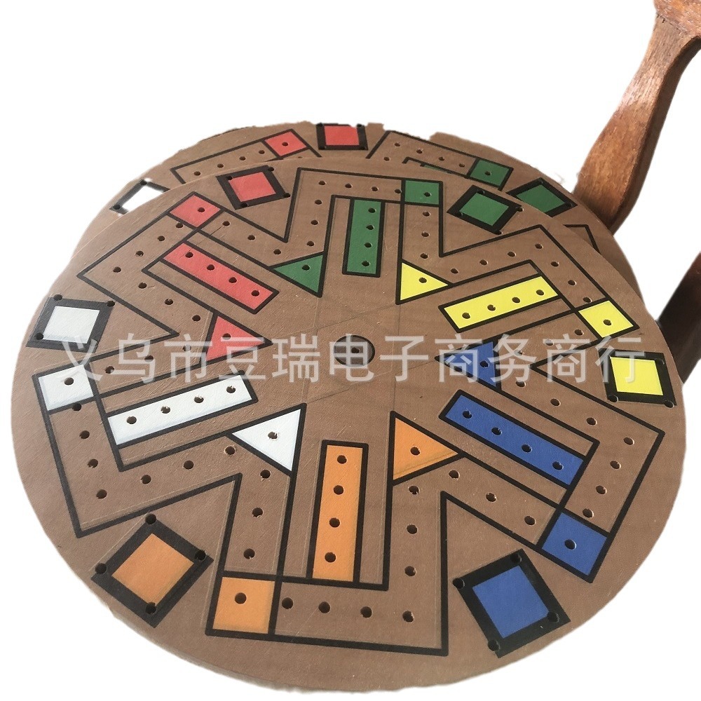 Juego de pista rápida carril rápido juego de mesa de madera Ludo madera partido juego apoyos