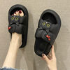 Strawberry platform, summer slippers, fashionable cute footwear for beloved, non-slip slide