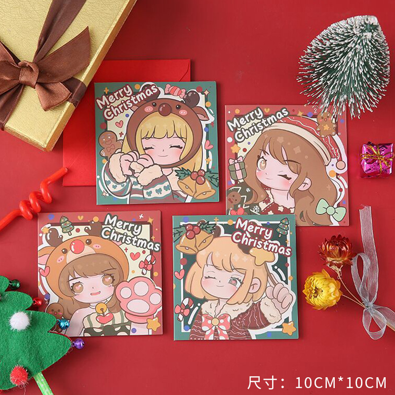 Tarjeta de felicitación creativa retro de piel de vaca con plantas y flores para días festivos infantiles, deseos de cumpleaños, tarjeta pequeña en blanco con sobre