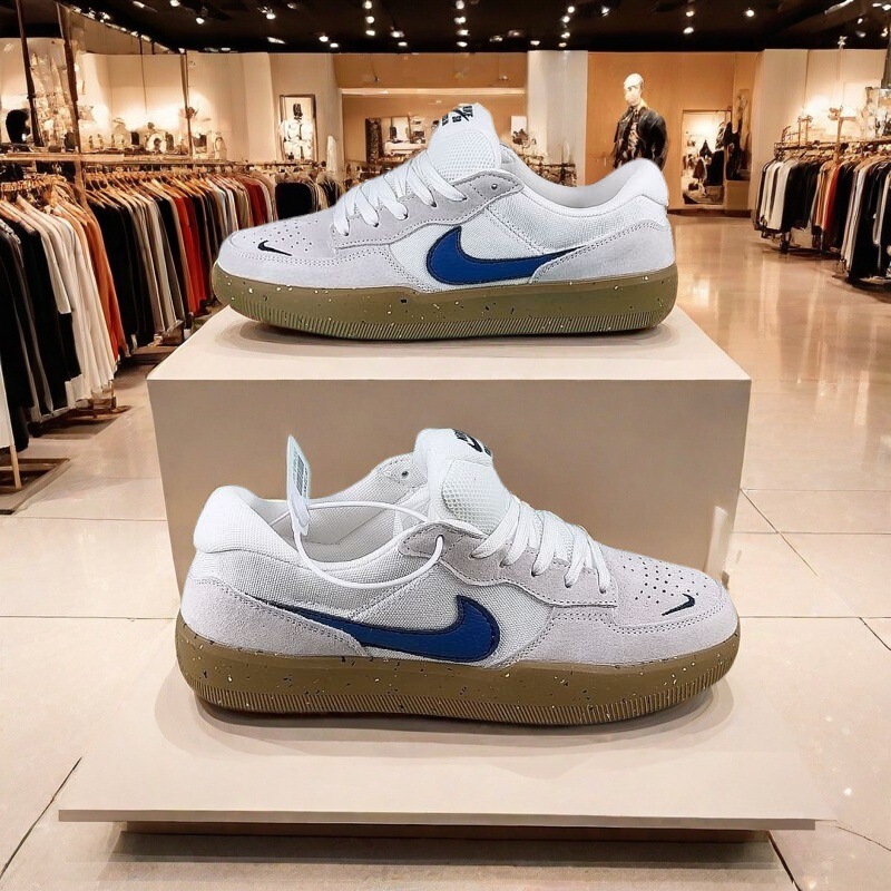 Pure Original Sbforce58 Blue Coconut Latte Low-Top Sneakers for Men and Women, Versatile Campus Retro Soft-Soled Sports Shoes for Couples