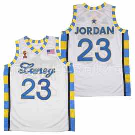 NBA乔丹大学23#LANEY款篮球服球衣潮流刺绣男士运动训练比赛背心