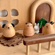 厂家直销现货木质工艺品,不倒翁摆件多款新年摆件创意卡通动物