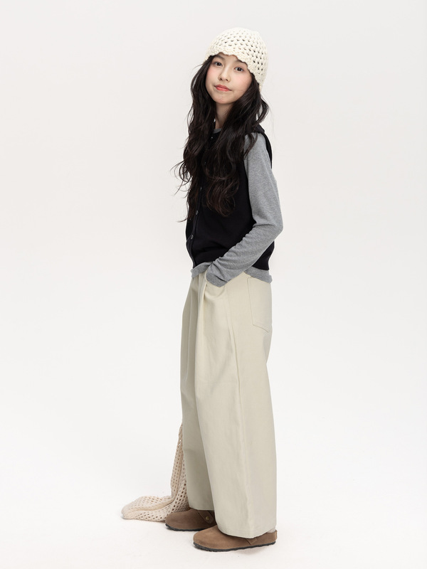 女童无袖针织开衫2025秋装新款儿童韩版圆领马甲叠穿宽松背心上衣|undefined