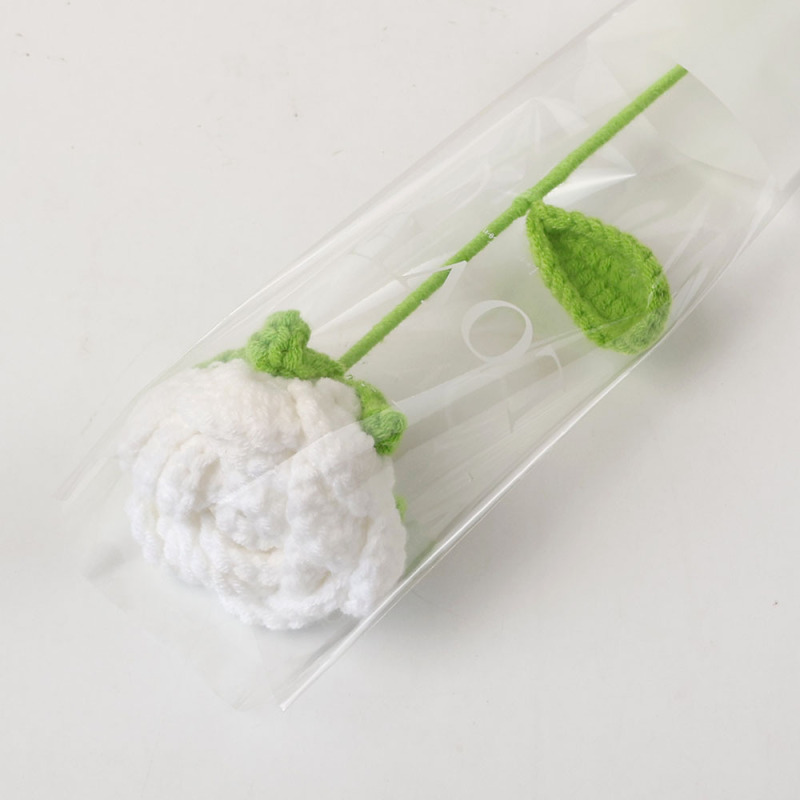 手工钩织仿真花束多彩毛线编织郁金香花枝创意装饰送女友闺蜜礼物|undefined
