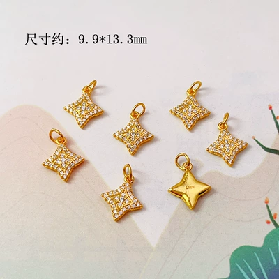 Zərgərlik ara hissələri: Bead Spacer Loose Beads Jewelry - four-pointed-star-pendant