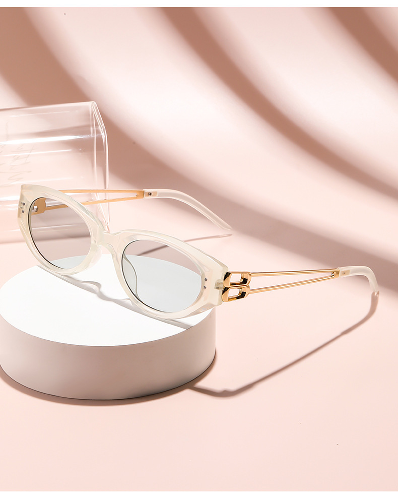 Cross-border Polarized Cat Eye High-end Metal Hollow Temple UV Protection Sunglasses_voghion.com