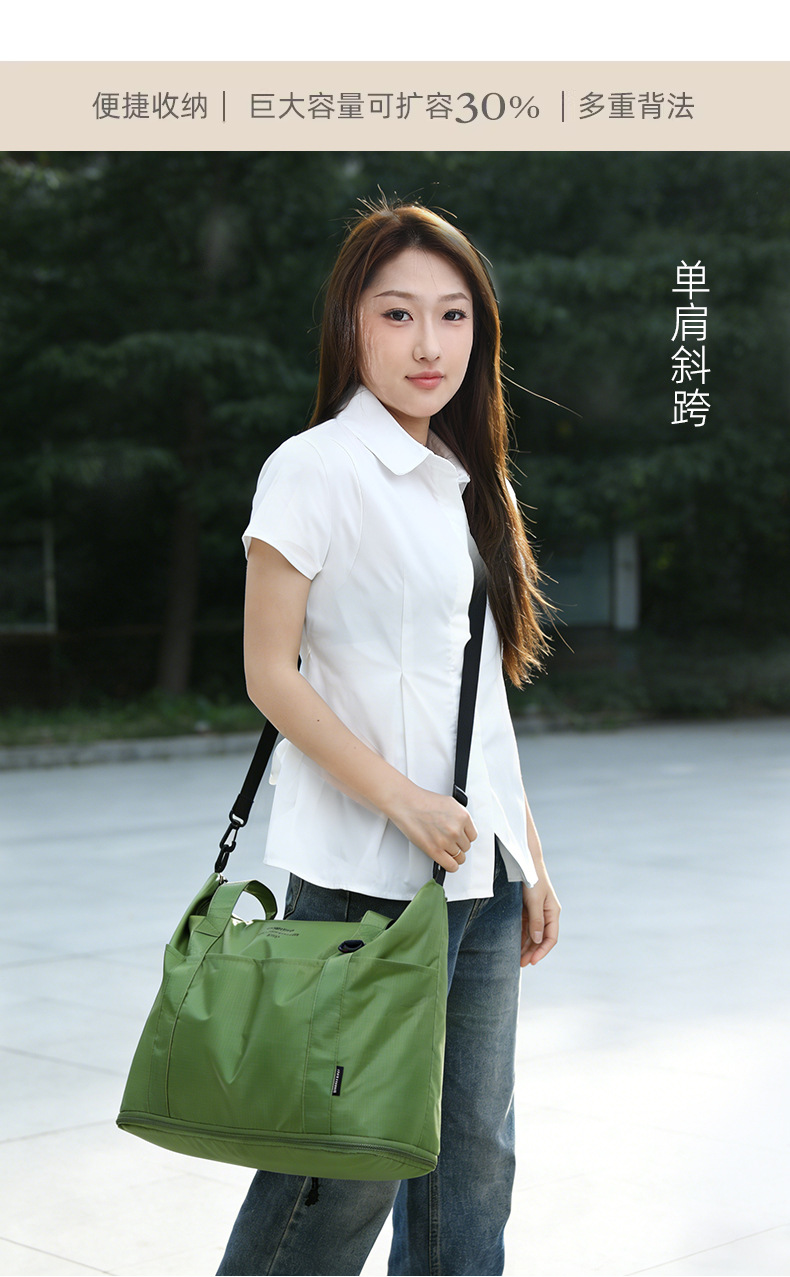 Cross-border Foreign Trade Large-capacity Expandable Trolley Case Luggage Bag Single-shoulder Lightweight Multifunctional Travel Storage Bag