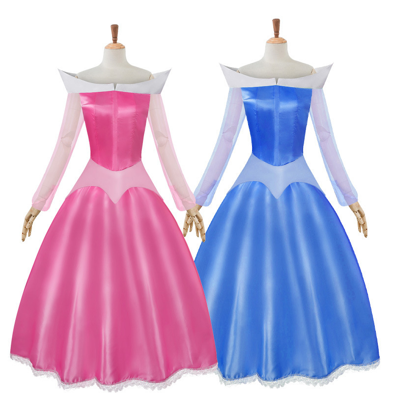 Halloween Annual Meeting Dress Sleeping Beauty Princess cosplay Performance Costume Adult Pink Blue Prom Performance