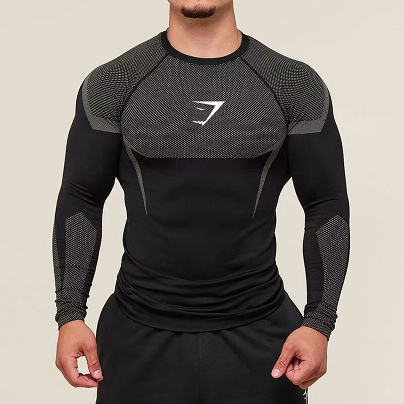 Unisex Quick-Dry Fitness Sports T-Shirt - High Elasticity Muscle-Contouring Slim Fit Training Shirt, Suitable for Fitness