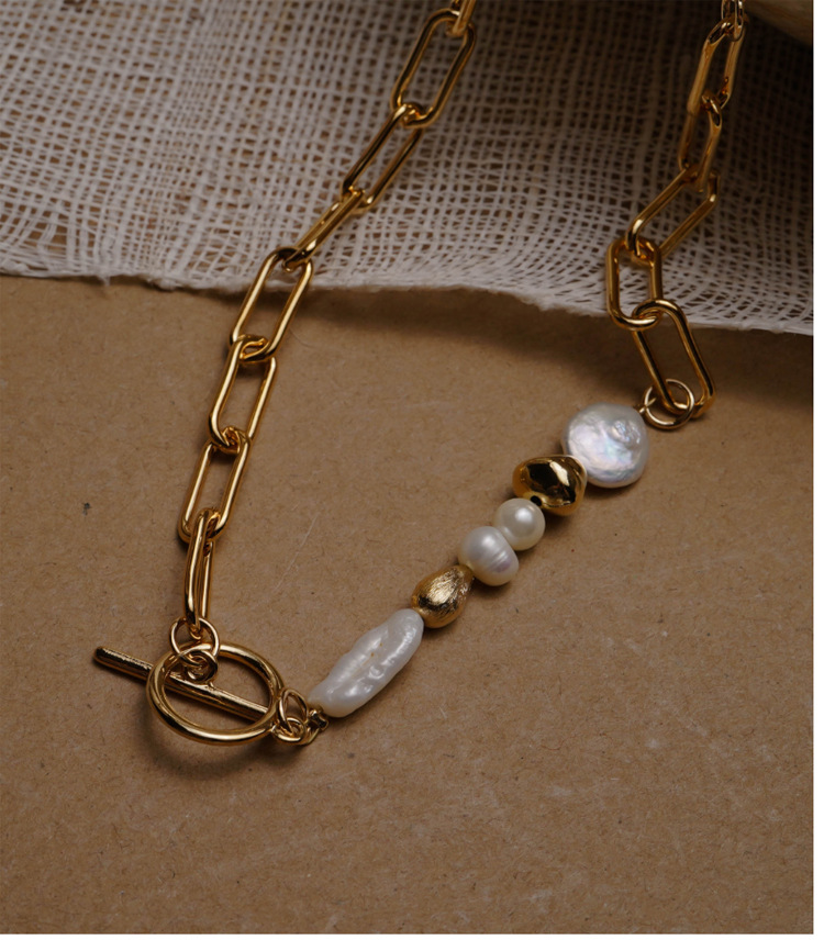 1 Piece Elegant Geometric Pearl Metal Womenu0027S Necklace