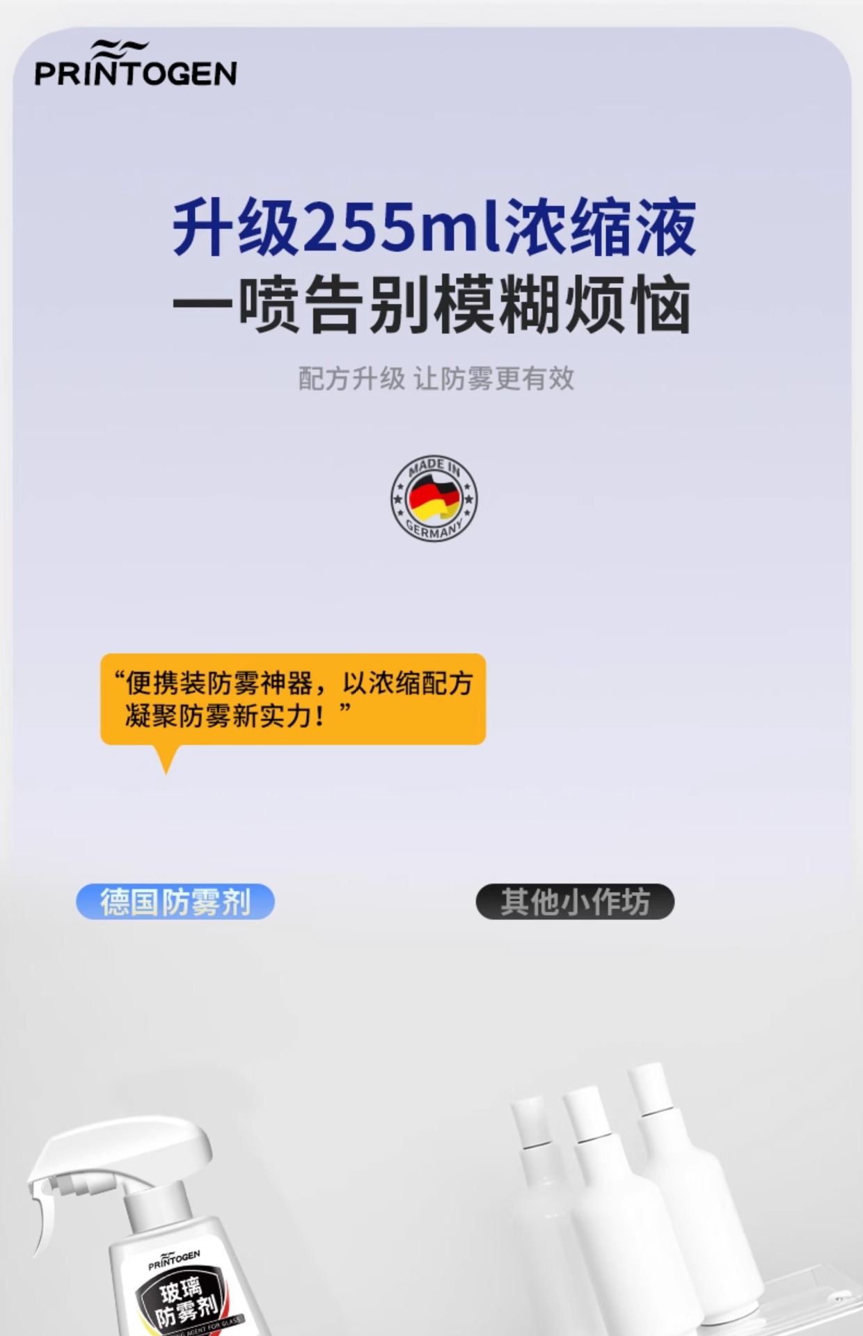Winter Long-Lasting Anti-Fogging Agent, Anti-Fogging in the Car, Front Windshield and Rearview Mirror Spray, Anti-Fogging and Defogging Artifact