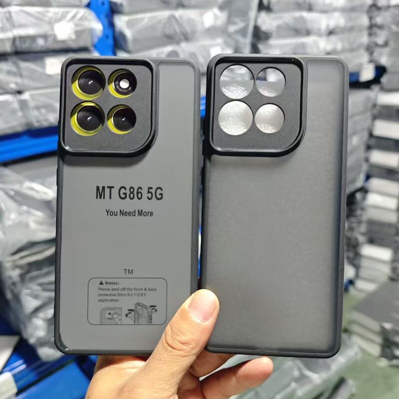 Suitable for Moto Edge70 60S G67 Skin-Feel Phone Case G86 G75 G06 M36 Transparent Black Matte Case