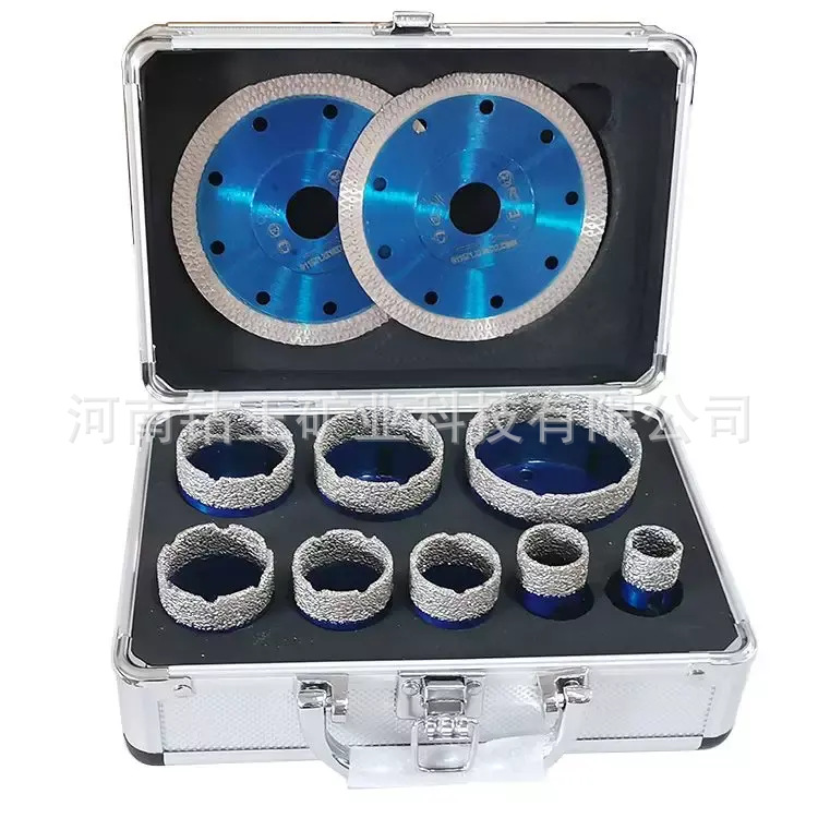 M14钎焊金刚石开孔器套装瓷砖石材打孔角磨机开孔钻头跨境扩孔钻