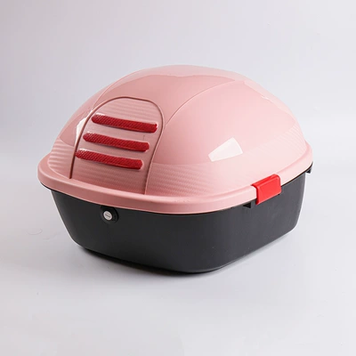 Vehicle Rear Storage Box, Motorcycle trunk - sakura-pink-free-installation-package-random-stickers