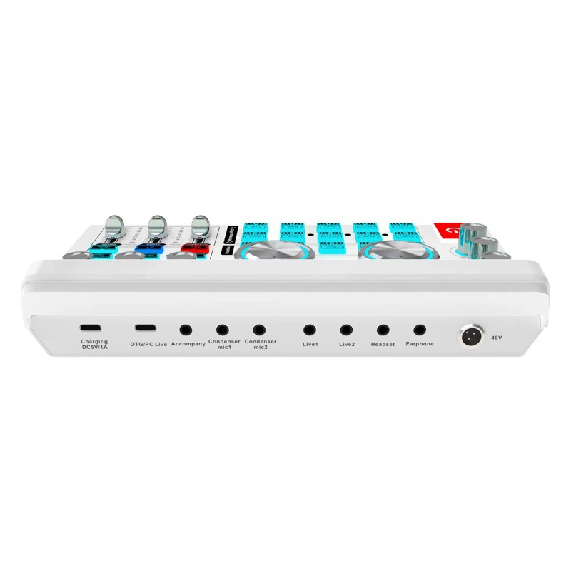 Звуковая карта H9 Live Английская белая трансграничная поддержка многоплатформенности с гальванической ручкой 48 В для пения