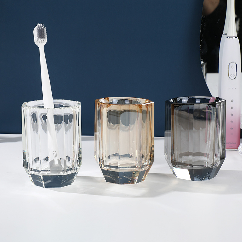 Luz de lujo taza de lavado de cristal de gama alta casa hotel nórdico K9 taza de cristal minimalista moderna taza de enjuague bucal