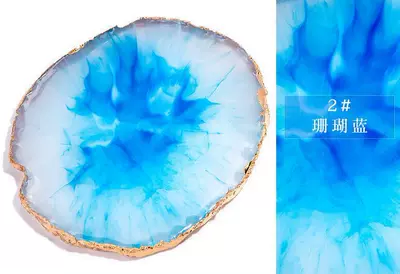 Nail Art Resin Palette Nail Dırnaq bəzəkləri - 02-coral-blue-round-a833-resin-palette
