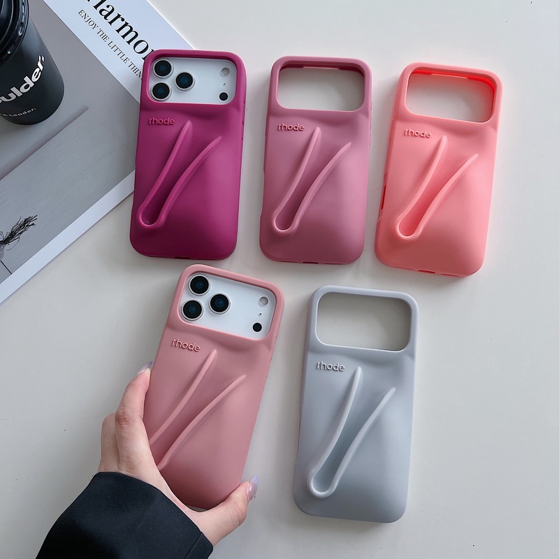 海莉同款rhode可放唇膏iPhone17苹果系列手机壳16/15promax硅胶13|undefined