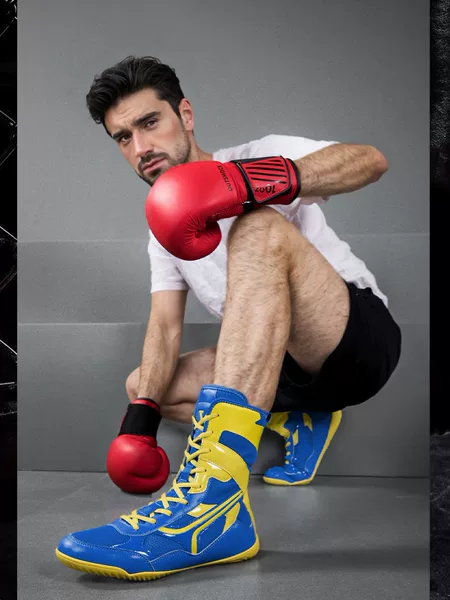 New model men's large size combat training non-slip wrestling shoes, comfortable and durable boxing shoes for foreign trade dropshipping