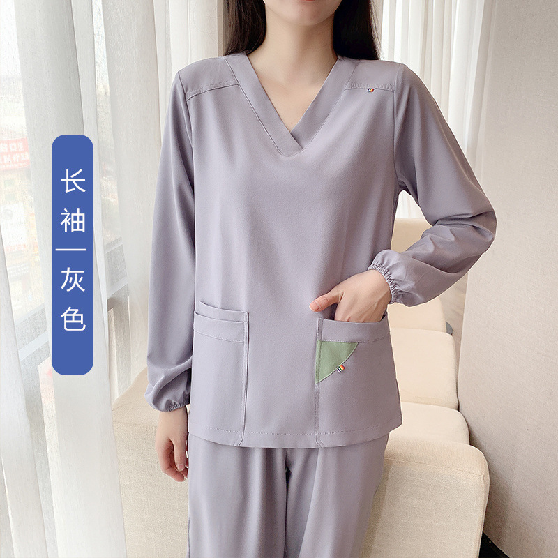 여성용 실버 그레이 긴팔 [통관시 반품 불가]