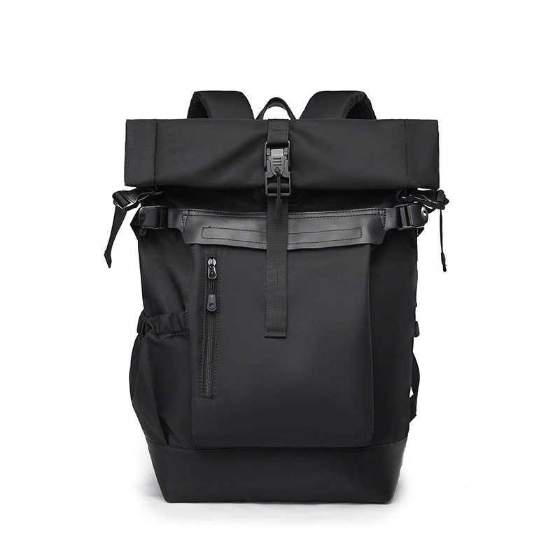 Trendy and stylish men's backpack, water-resistant student schoolbag, multifunctional fashion sports travel roll-top laptop bag Trendy and stylish men's backpack, water-resistant student schoolbag, multifunctional fashion sports travel roll-top laptop bag