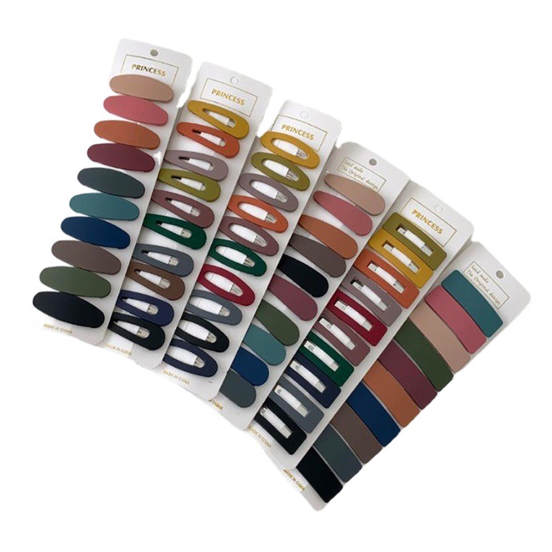 Set de 10 Horquillas BB Coreanas Simples, para Flequillo, de Colores
