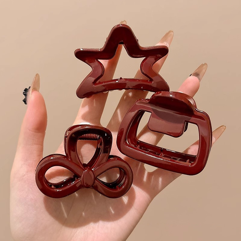 Anchor rojo tamaño medio clip de agarre clip de tiburón clip de cabello femenino clip de cabello pequeño clip de cabello cabeza posterior clip de cabello tocado