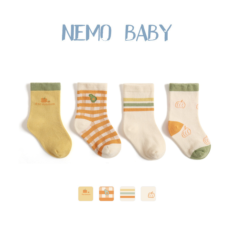 Fábrica de fuente de la industria de algodón amada personalizada al por mayor calcetines para niños lindos sin hueso peinados calcetines para bebés medias