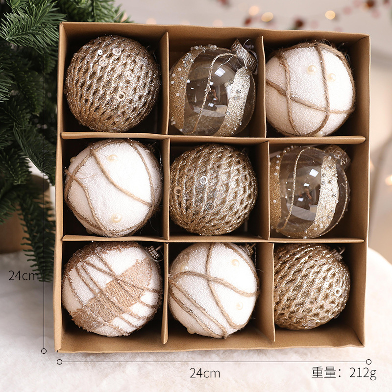 Wholesale Foreign Trade Christmas Season Balloon Decorations Round Latex Christmas Flag Combination Christmas Party Balloons