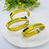 Ukrainian Ukraine national flag pattern football line bracelet yellow -blue two -color weaving C -type bracelet factory direct sales