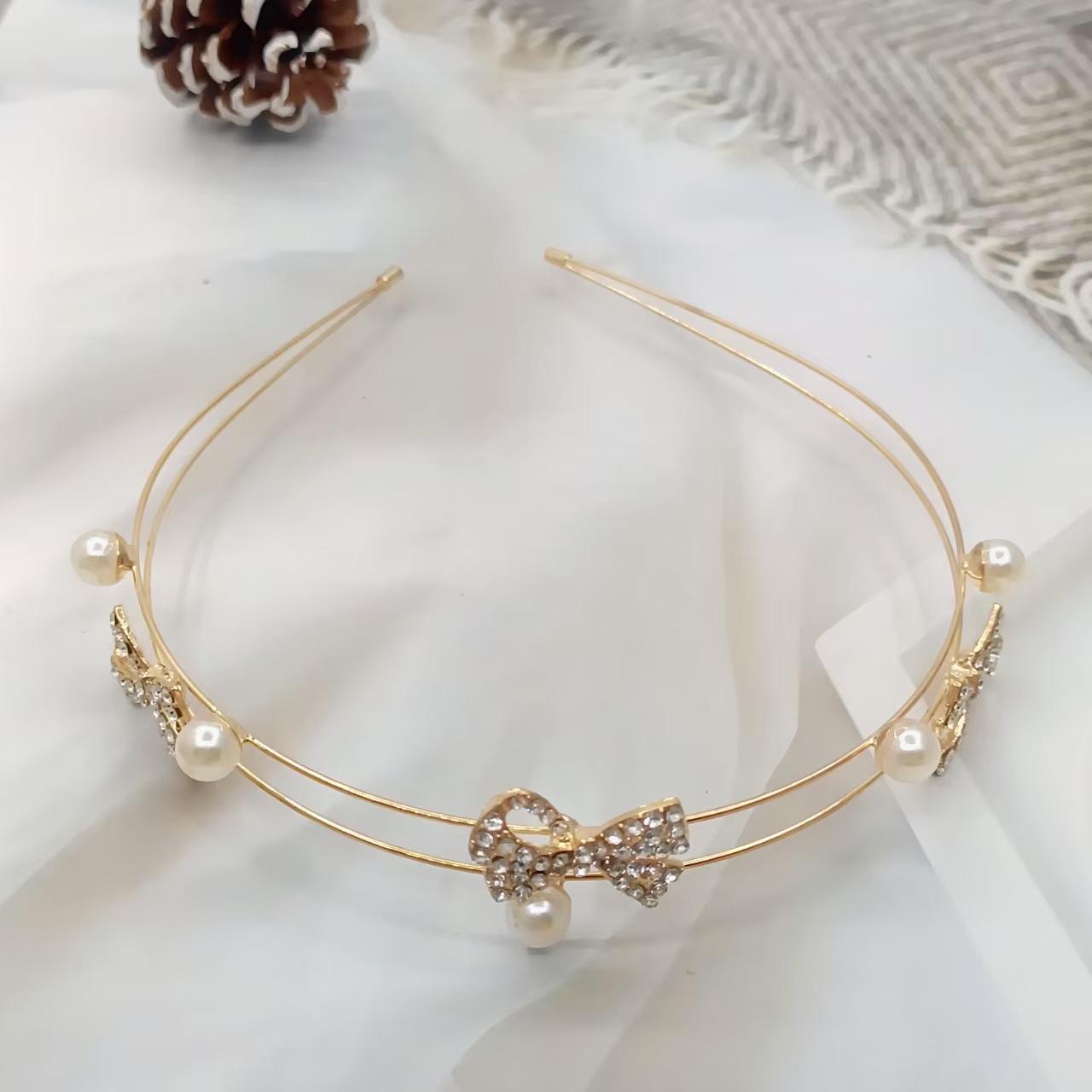 Cerchietto farfalla strass retro fiore metallo accessorio capelli_voghion.com