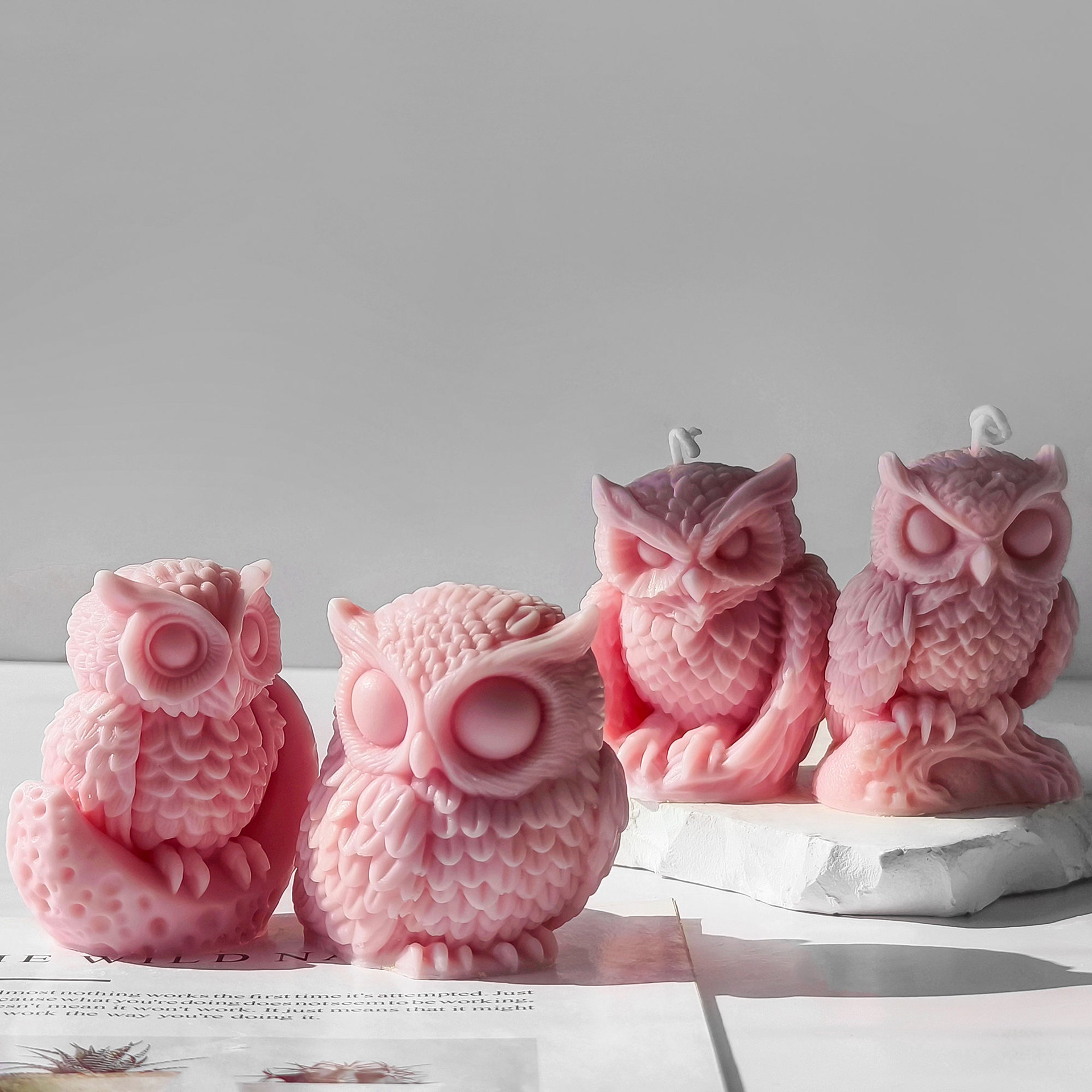 búho banana molde DIY animal búho ornamentos artesanía decoración abrasivo de banda magnética