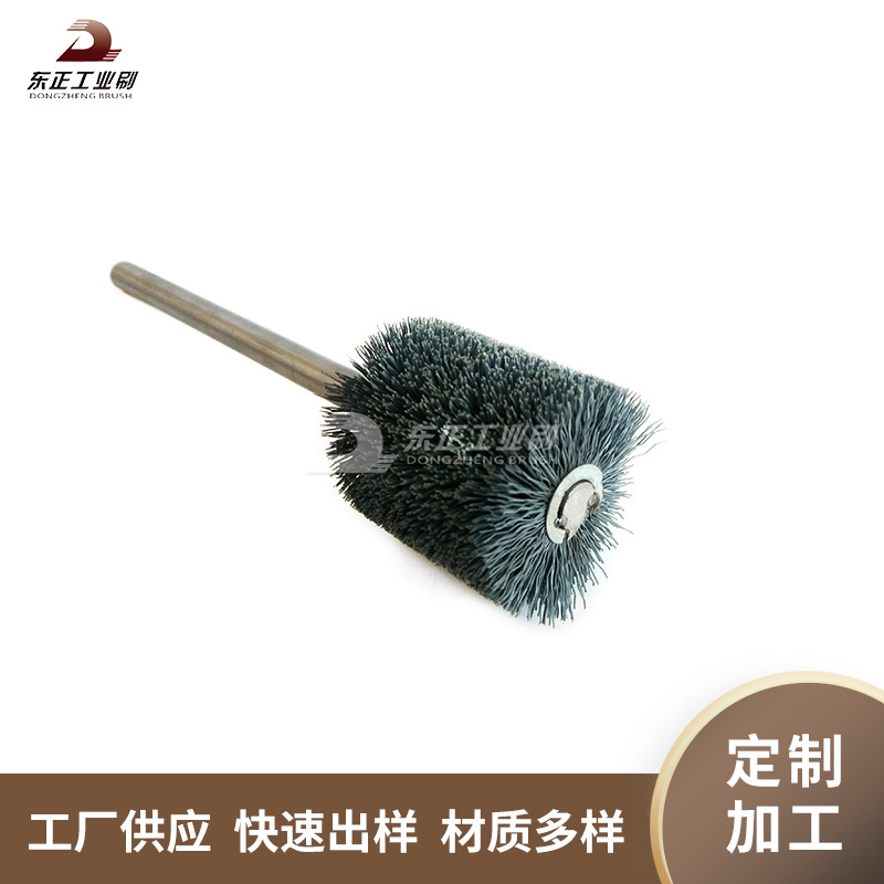工业毛刷 拉丝抛光刷 机械去毛刺修边铜丝钢丝尼龙丝杆平刷定做