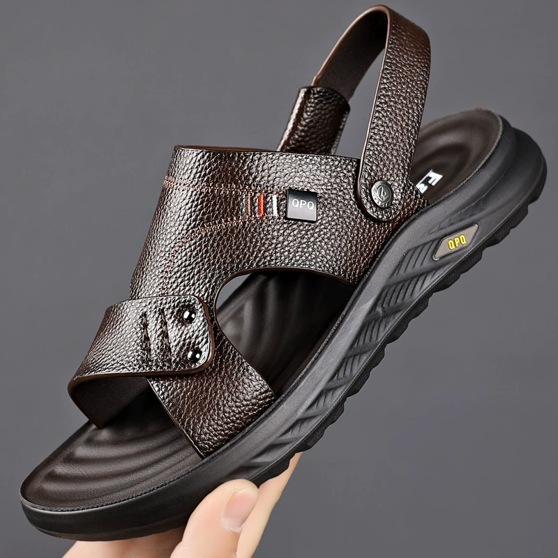 2025 новых летних мужских пляжных шлепанцев, повседневные, модные, дышащие, с мягкой подошвой, дропшипинг