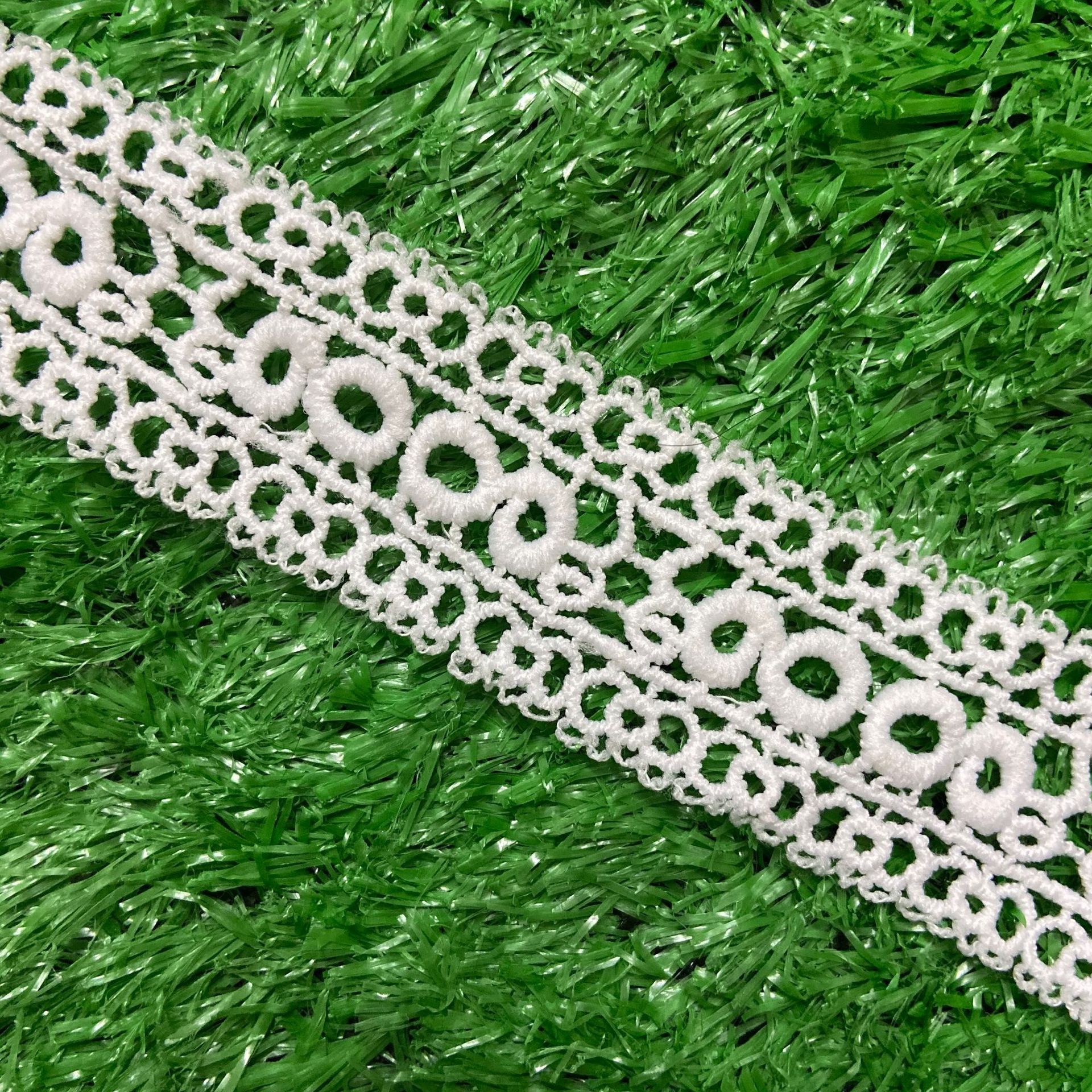 2022新款 3cm水溶牛奶丝条码绣花花边 时尚服装刺绣辅料 厂家直供