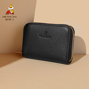 Scarecrow Wallet Women's New Exquisite Card Bag Women's Cowhide Card Bag Women's Multi-Card Small Coin Purse