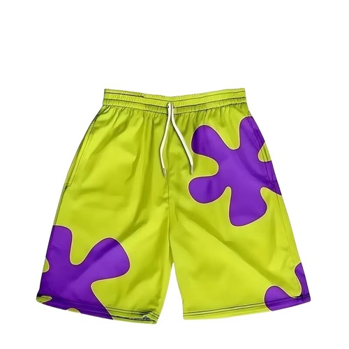 Summer Beach Shorts Plush SpongeBob Brand Loose Five-Pocket Pants for Men and Women