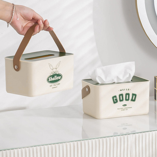 [Good things] Round tissue box for home living room round paper roll bathroom creative desktop paper drawer storage
