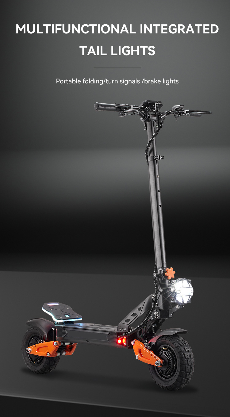 Retuol 10.5-Inch 60V Off-Road Dual-Drive Electric Scooter Adult Foldableing Scooter Dropshipping