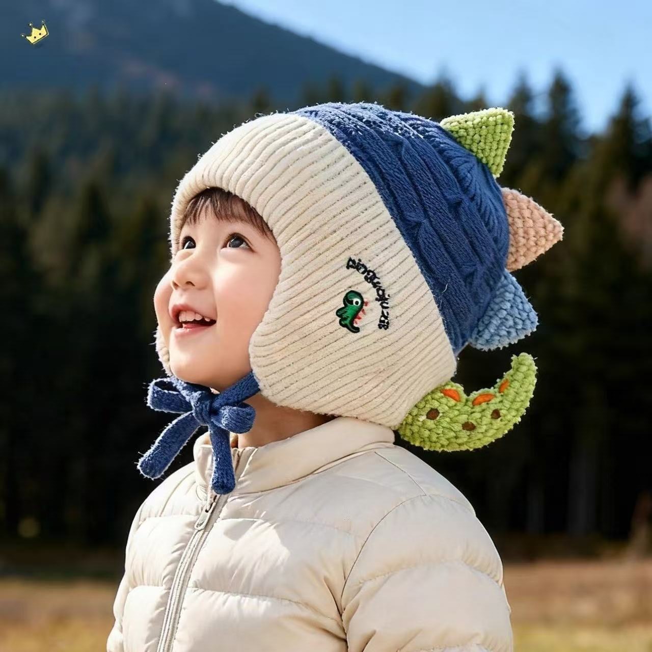 2026 new baby hat autumn and winter girls' knitted hat ear protection hat boys' warm baby winter wool hat