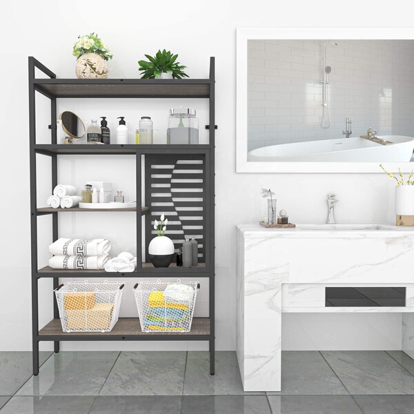 Nordic Simple Furniture 5 -layer Tuning Industrial Bookstore Wooden…