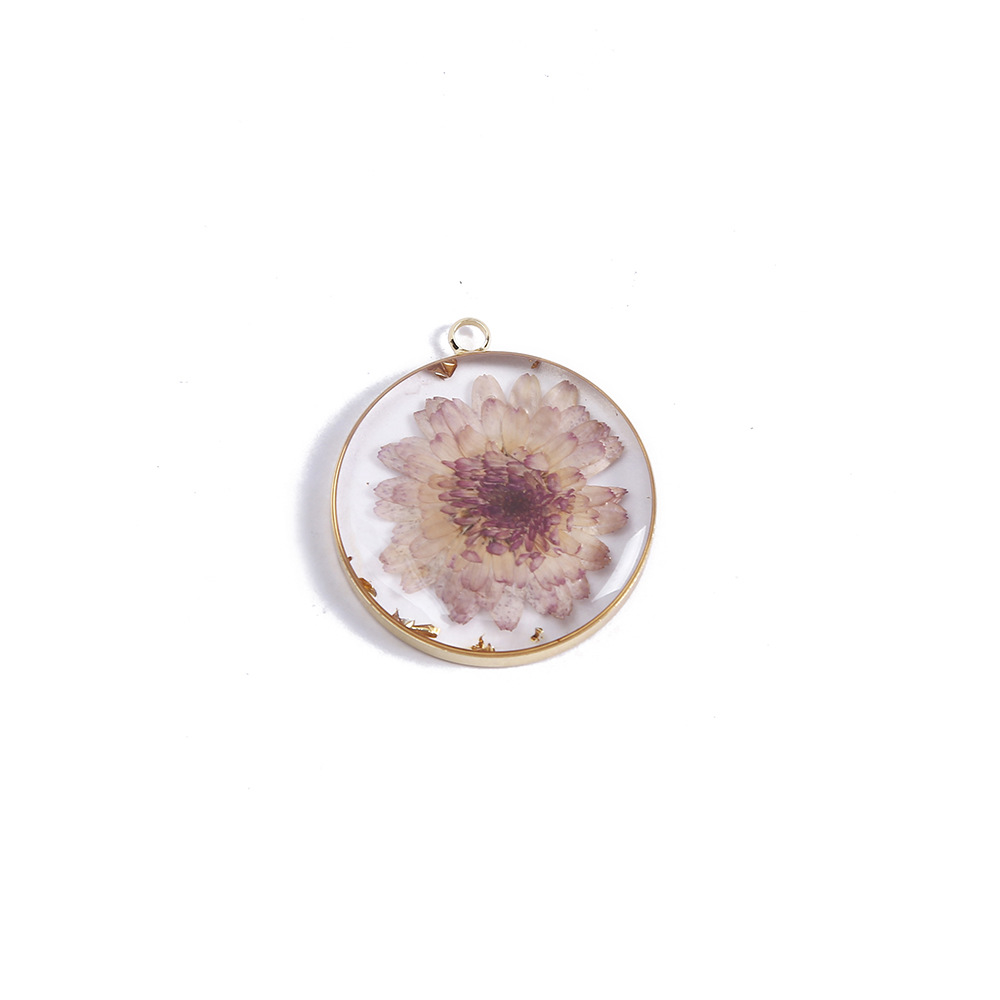 100g Weight Pendant Jewelry Making Type Diameter 30mm Jewelry Making Size DIY Jewelry Accessories Classification 10 PCS/Package Quantity Alloy, Copper Material Flower Pattern Epoxy Design Casual, Simple Style Style 10 PCS/Package Diameter 30mm Alloy Copper Flower Pendant 2
