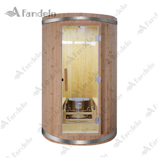 Outdoor Sauna Room, Spruce Wood, Cylindrical Sauna Room, Optional Specifications, Multi-Person Use, Dry Steaming and Sweating