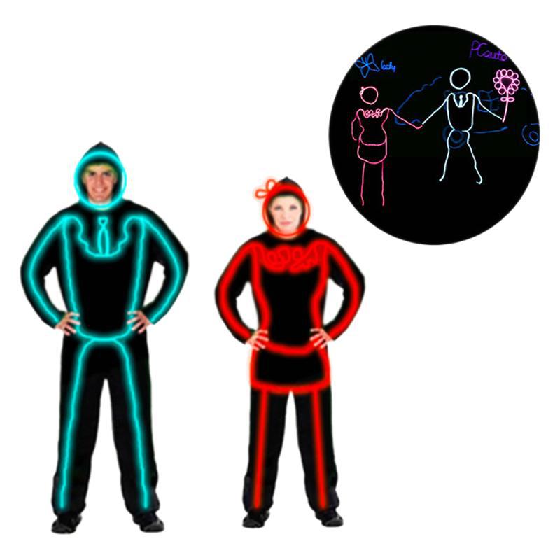 escenario led ropa luminosa IT joven hombre fluorescente rendimiento ropa de luz nocturna espectáculo de la escuela de espectáculo de luces accesorios