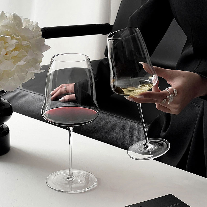 Tazas de vino nublado creativas para el hogar al por mayor, tazas comerciales de alto valor superdelgadas, tazas de vino lujosas de alta calidad