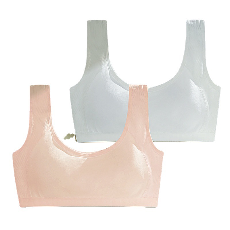 Sujetador de la muchacha de algodón estudiante ropa interior de la muchacha delgada ropa interior de desarrollo temprano de la Escuela Secundaria transpirable ropa interior inalámbrica
